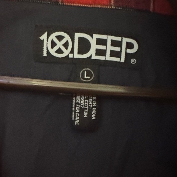 10.Deep Red and Black Checkered Men's Jacket - Picture 4 of 5